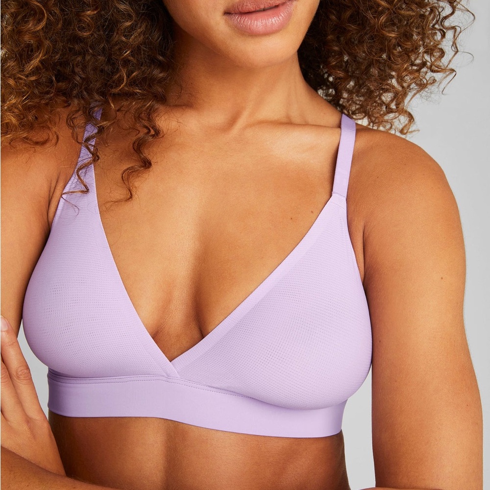 Tommy John Purple Wireless Bralette with Seamless Design